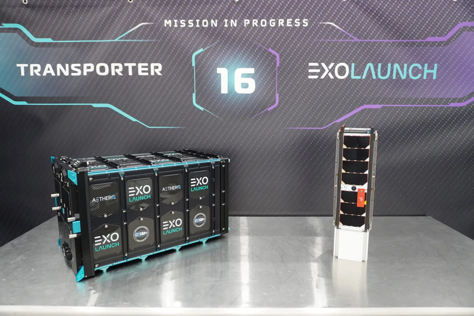 Phobos and its dispenser at the Exolaunch integration facility