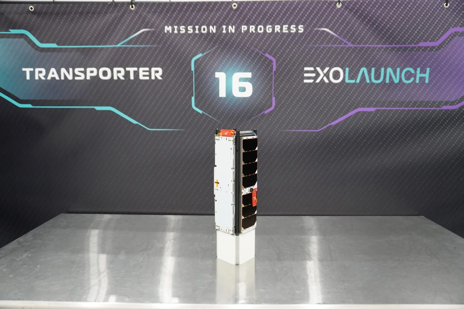 Phobos in its dispenser ahead of integration on SpaceX Transporter-16