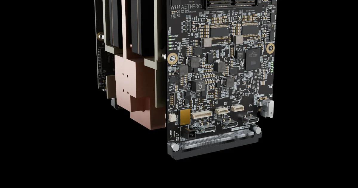 Top view of an NxA-ECM compute card