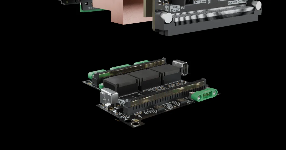 Two NxA-ECM compute cards separated