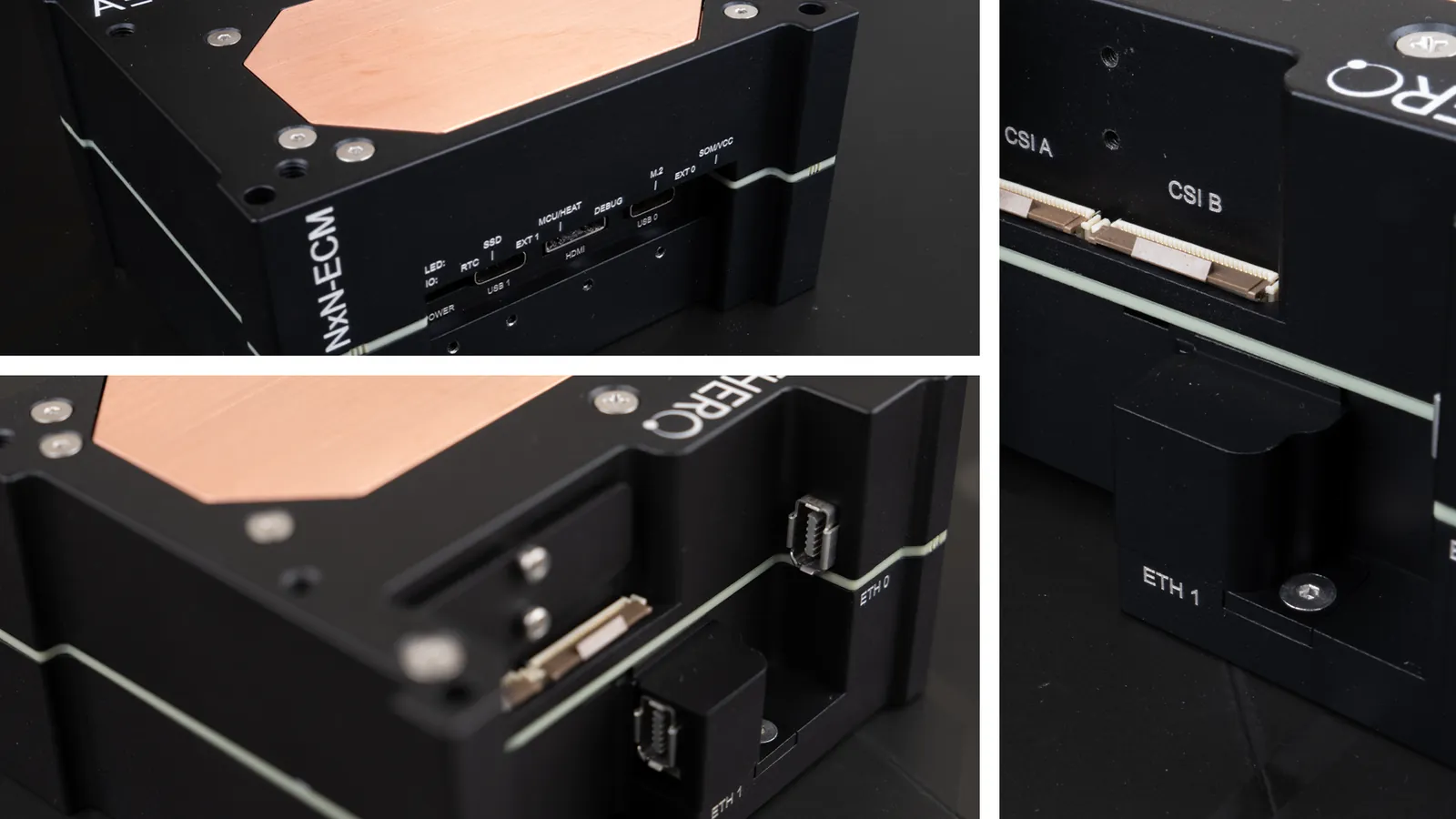 Multiple views of the NxN-ECM enclosure