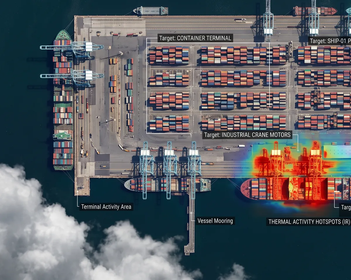 Autonomous image flagging interface highlighting detected changes in a port
