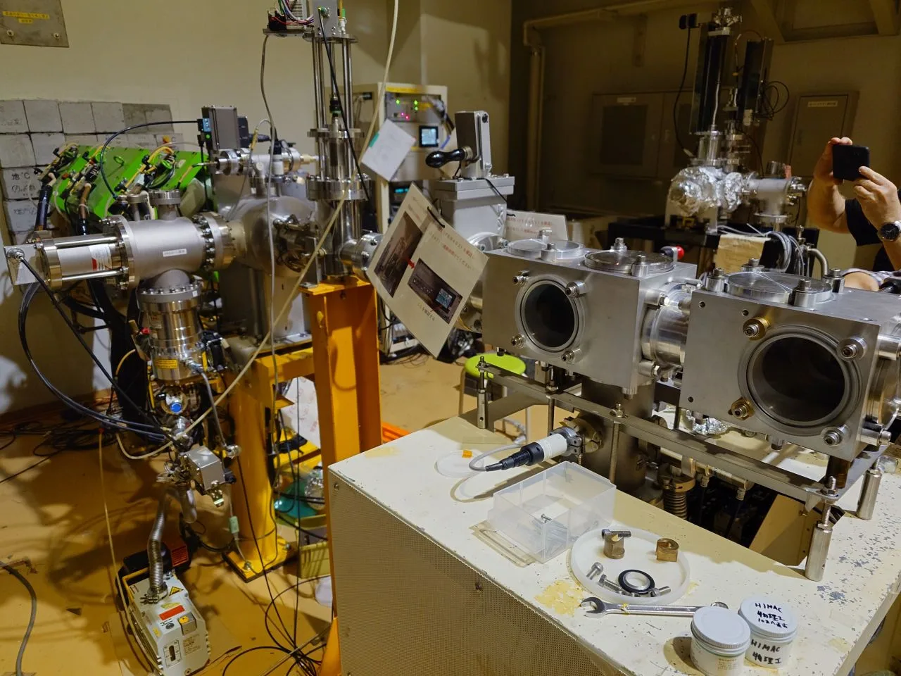 Radiation test setup at the beamline